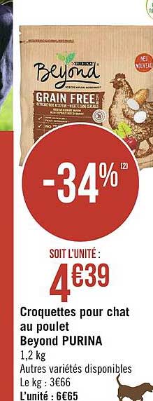 croquettes pour chat au poulet beyond purina
