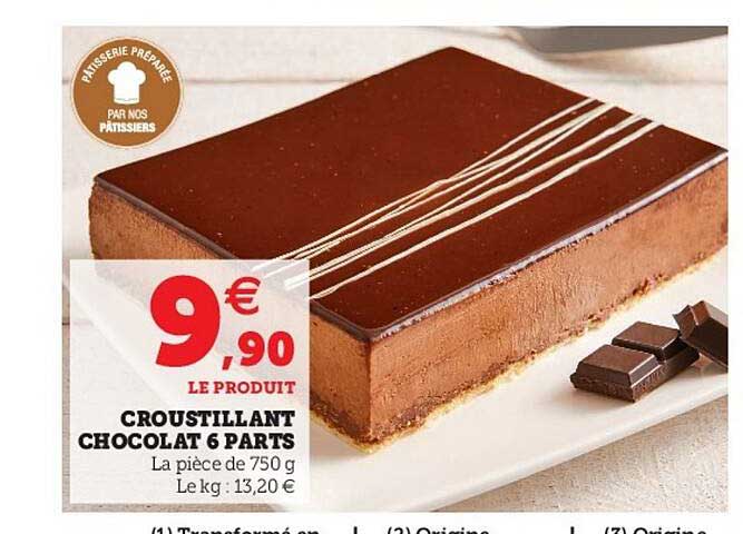Croustillant Chocolat 6 Parts