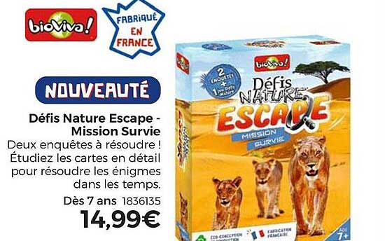 défis nature escape - mission survie bioviva!