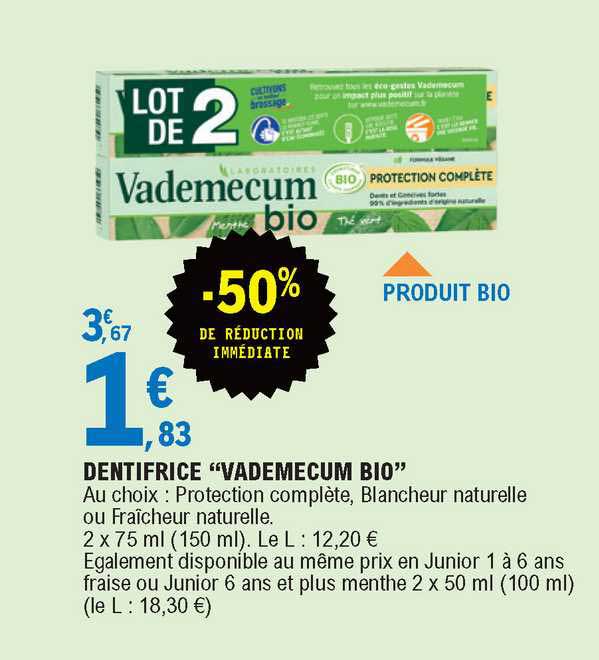 Dentifrice "vademecum Bio"