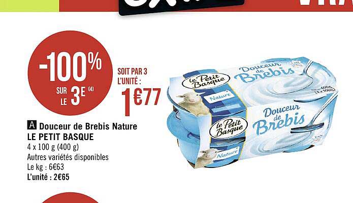 Douceur De Brebis Nature Le Petit Basque