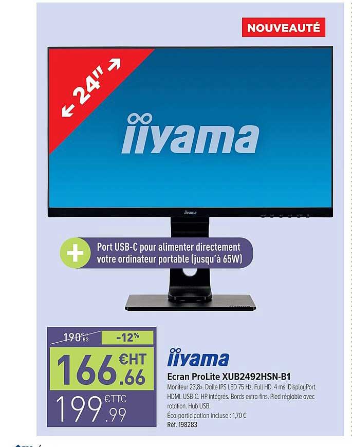 écran prolite xub2492hsn-b1