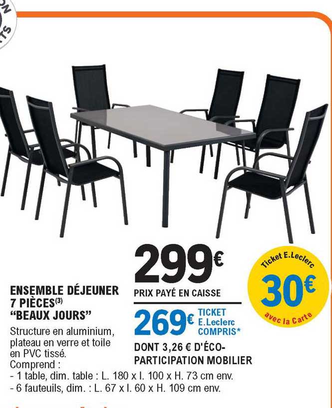 Ensemble Déjeuner 7 Pièces "beaux Jours"