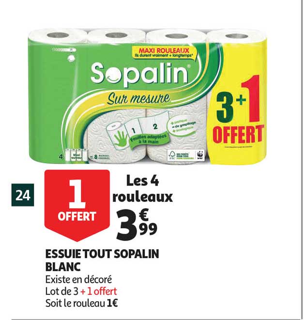 essuie tout sopalin blanc