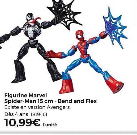 figurine marvel spider-man 15 cm - bend and flex