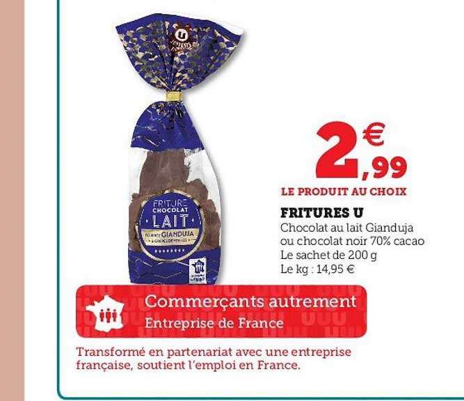 fritures u chocolat lait