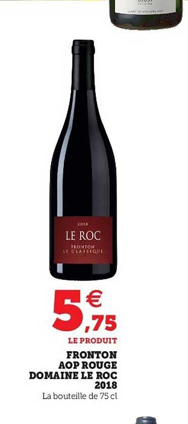 Fronton Aop Rouge Domaine Le Roc 2018