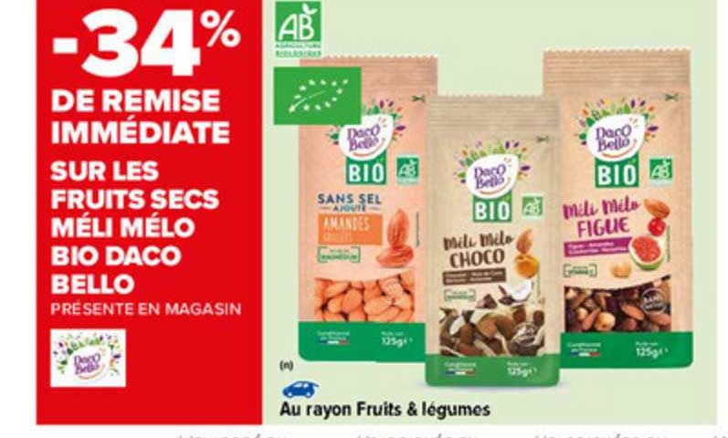Fruits Secs Méli Mélo Bio Daco Bello