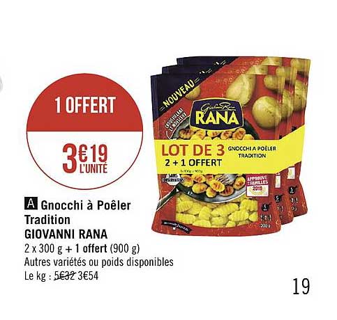 gnocchi à poêler tradition giovanni rana