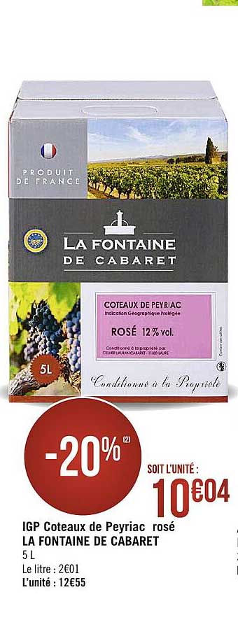 igp coteaux de peyriac rosé la fontaine de cabaret