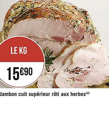 Jambon Cuit Supérieur Rôti Aux Herbes