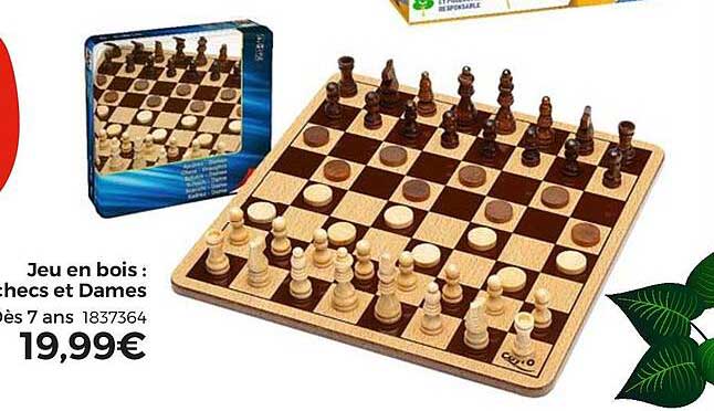 Jeu En Bois : échecs Et Dames