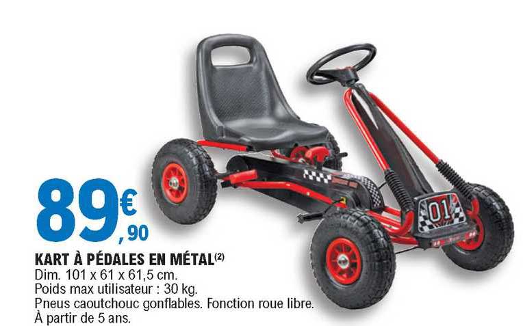 kart à pédales en métal