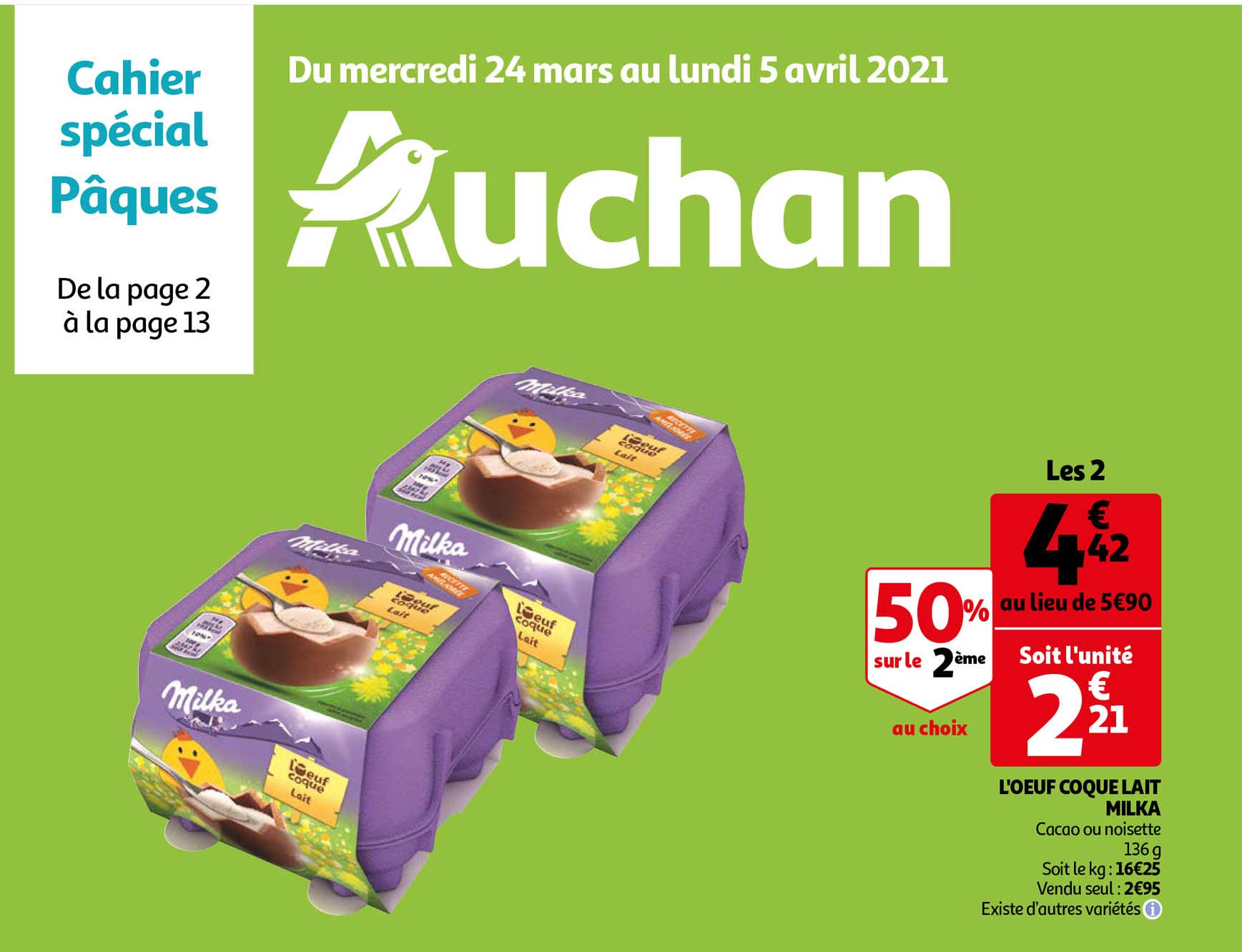 L'œuf Coque Lait Milka