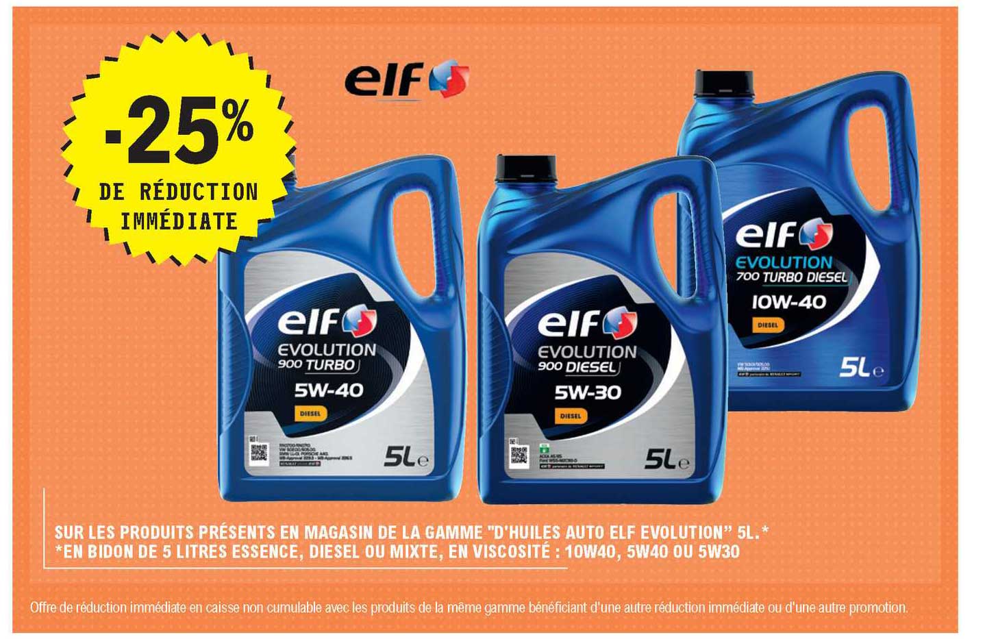 La Gamme "d'huiles Auto Elf évolution"