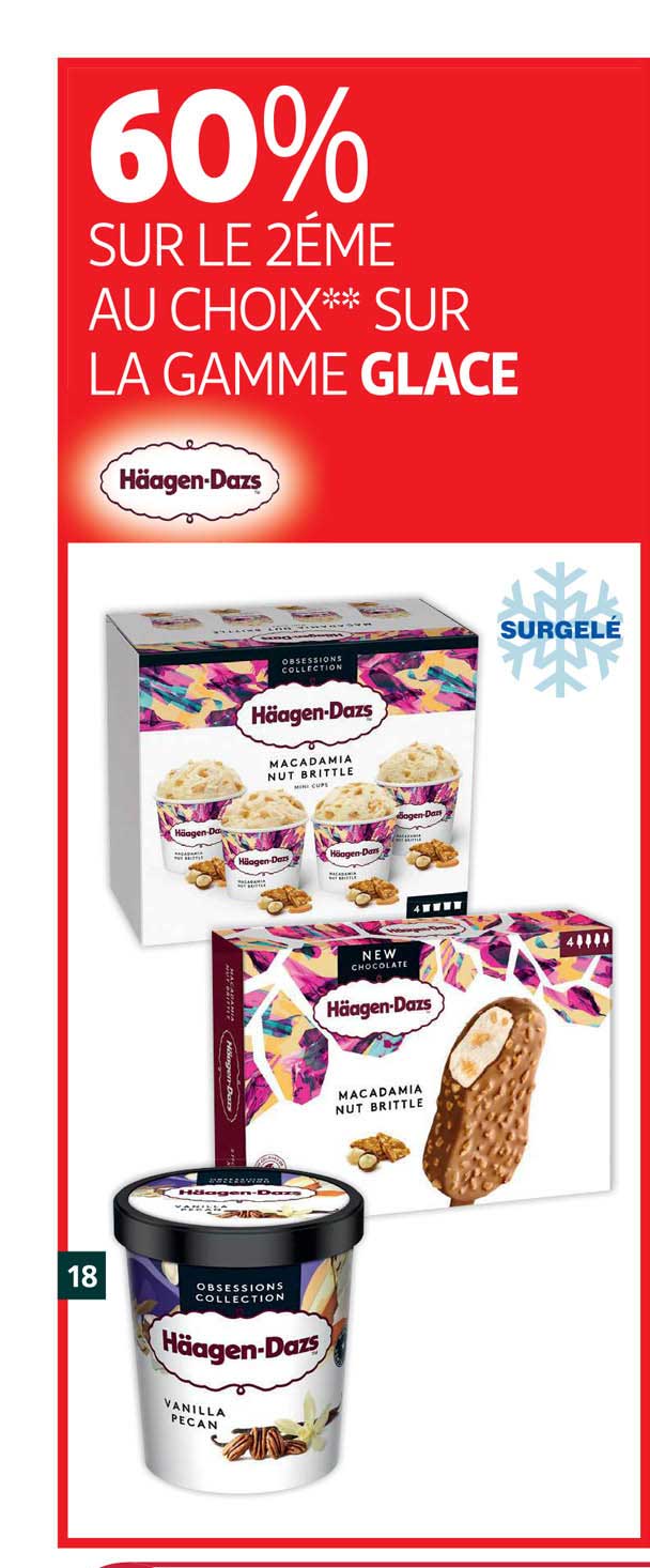 la gamme glace häagen-dazs