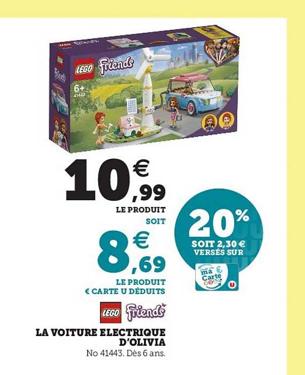 la voiture électrique d'olivia lego friends