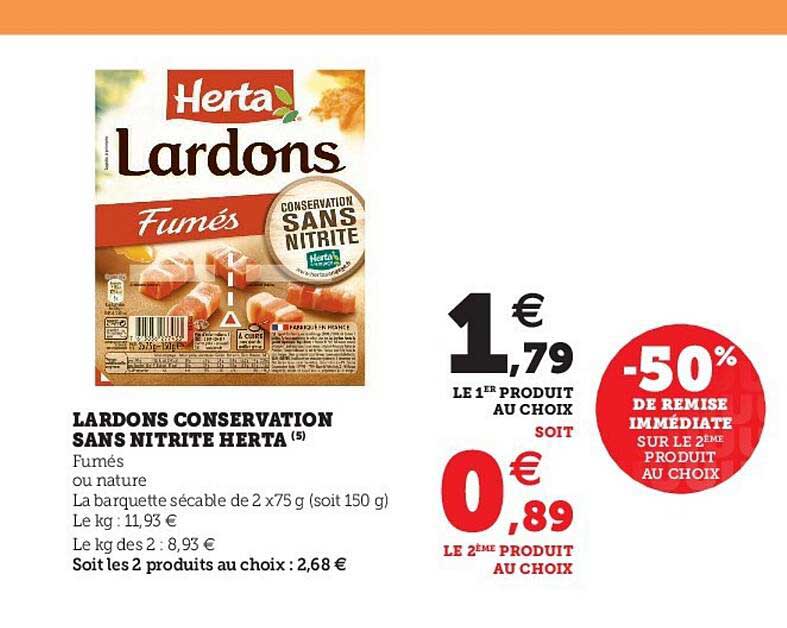 Lardons Conservation Sans Nitrite Herta