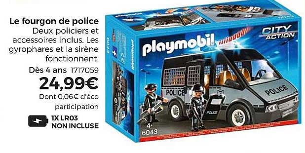 le fourgon de police playmobil city action