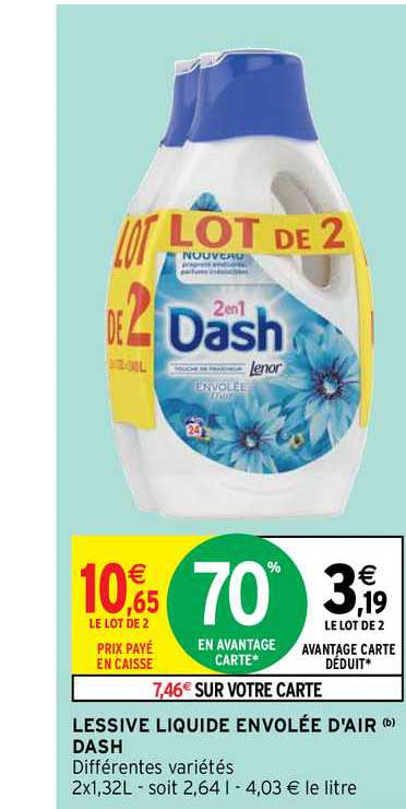 lessive liquide envolée d'air dash