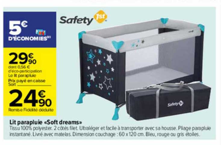 lit parapluie «soft dreams» safety 1st