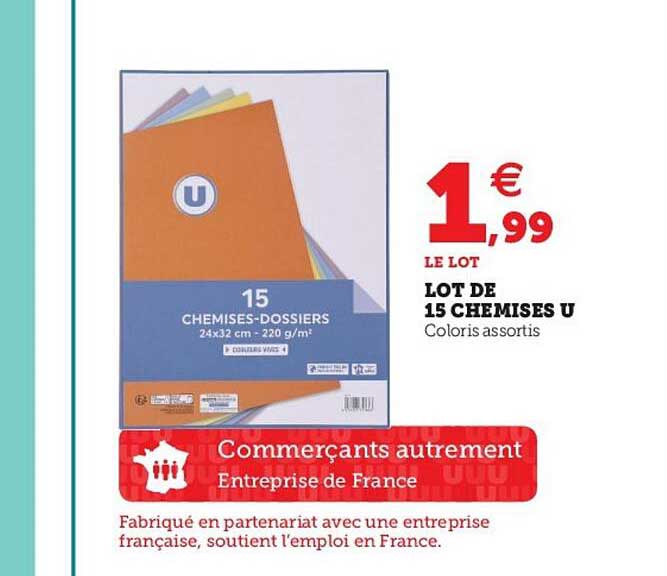 Lot De 15 Chemises U