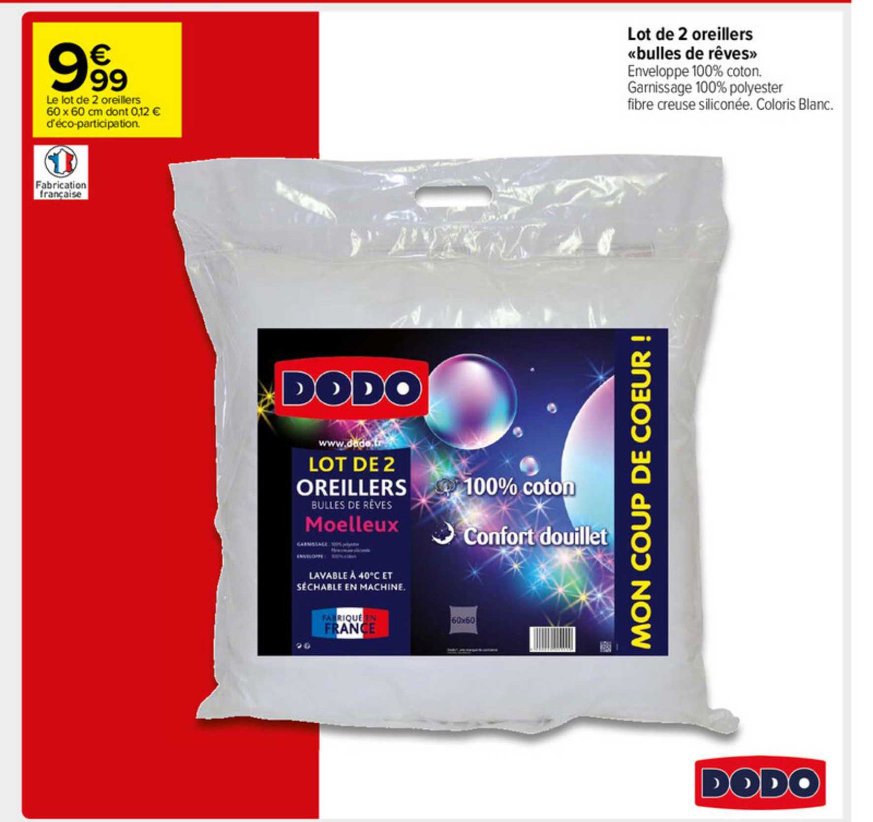 lot de 2 oreillers «bulles de rêves»