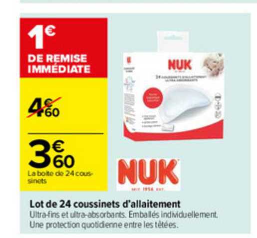 lot de 24 coussinets d'allaitement