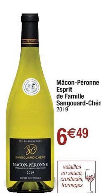 mâcon-péronne esprit de famille sangouard-chéne