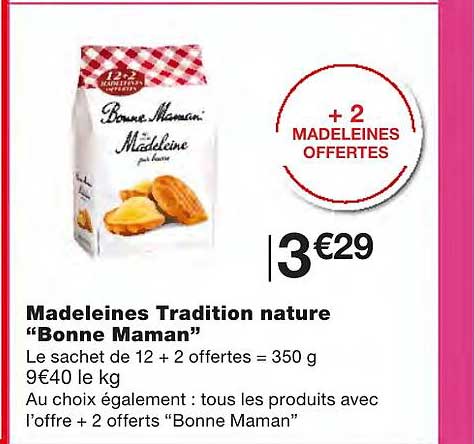 madeleines tradition nature "bonne maman"