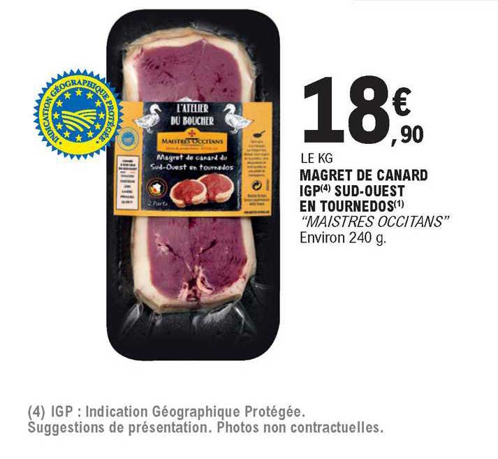 magret de canard igp sud-ouest en tournedos "maistres occitans"