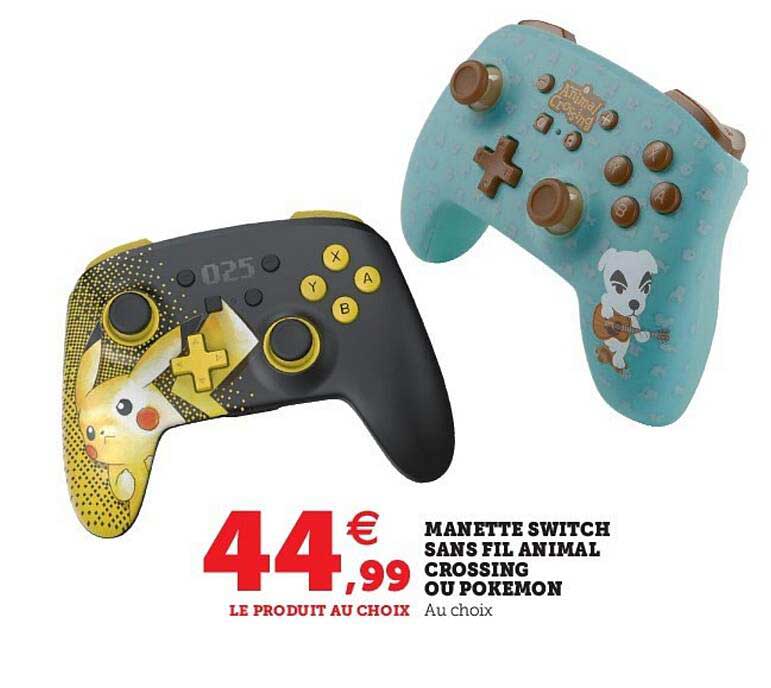 Manette Switch Sans Fil Animal Crossing Ou Pokémon