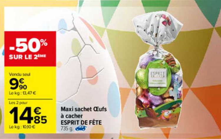 maxi sachet oeufs à cacher esprit de fête