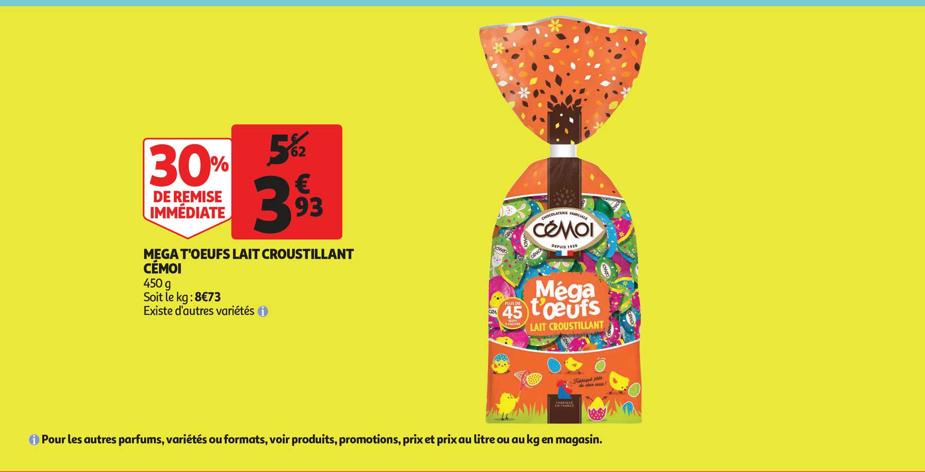 Mega T'oeufs Lait Croustillant Cémoi