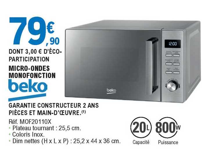 micro-ondes monofonction beko