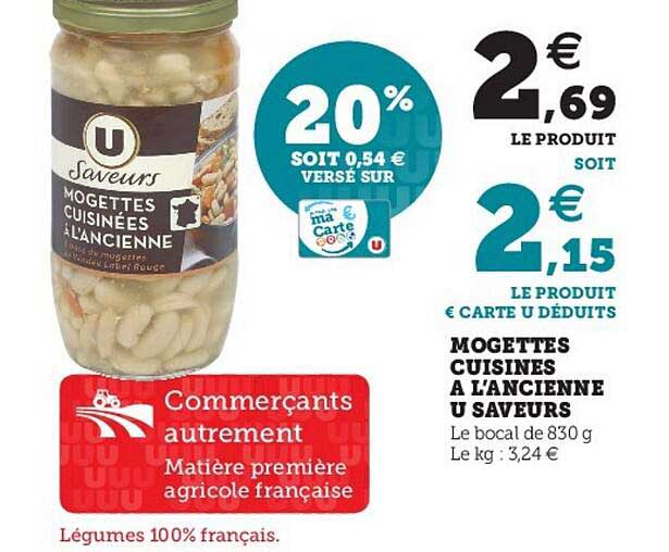 mogettes cuisinés à l'ancienne u saveurs