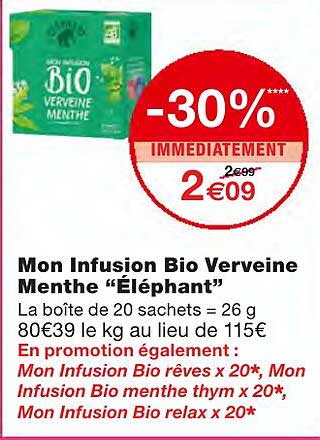 mon infusion bio verveine menthe "éléphant"