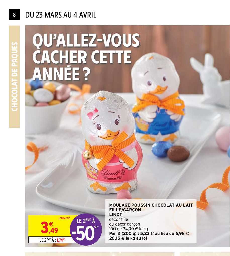 Moulage Poussin Chocolat Au Lait Fille-garçon Lindt