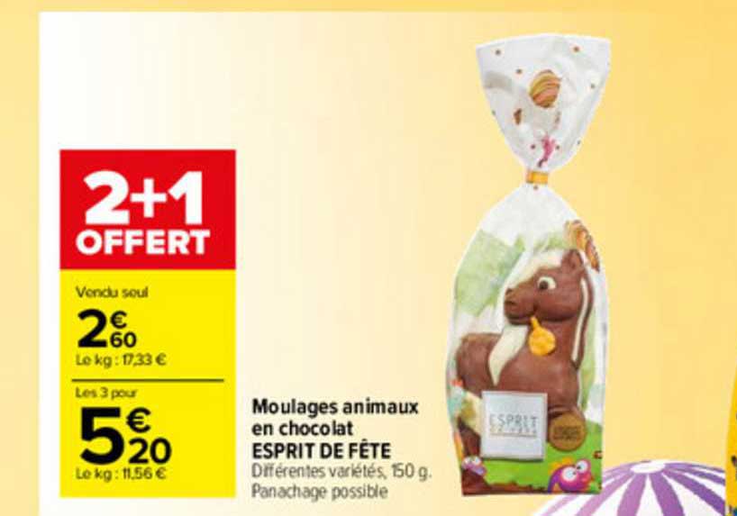 moulages animaux en chocolat esprit de fête