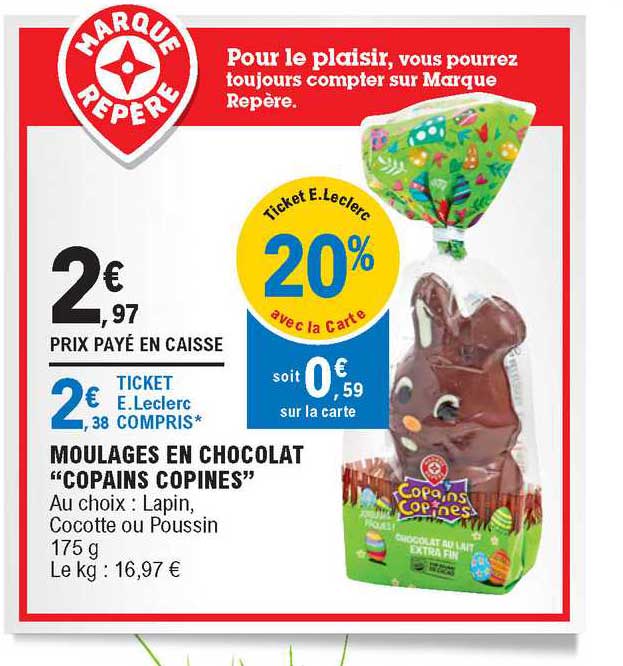 moulages en chocolat "copains copines"