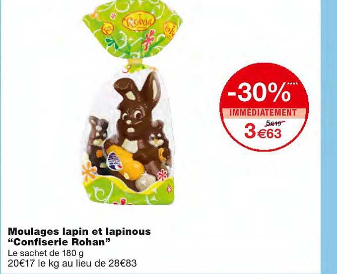 moulages lapin et lapinous "confiserie rohan"