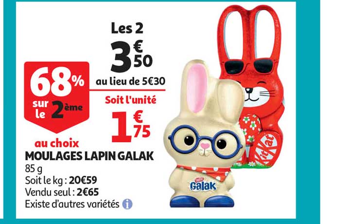 moulages lapin galak