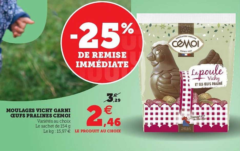 moulages vichy garni oeufs pralinés cémoi