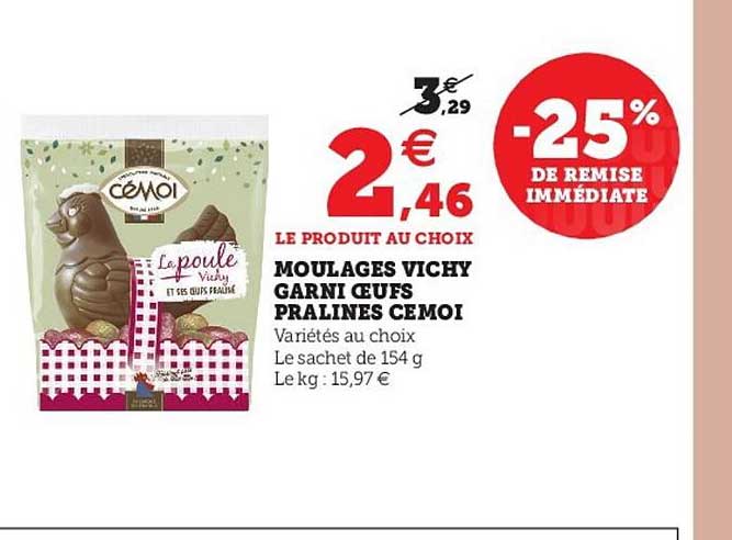 moulages vichy garni oeufs pralinés cémoi