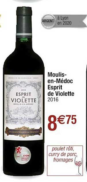 moulis-en-médoc esprit de violette 2016