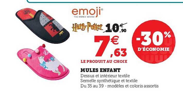 mules enfant harry potter