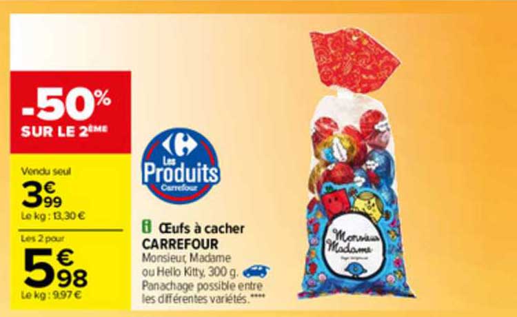 Oeufs à Cacher Carrefour