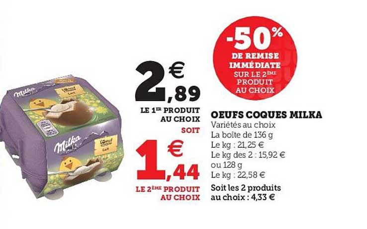 Oeufs Coques Milka
