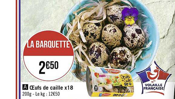 oeufs de caille x18