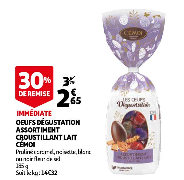 Oeufs Dégustation Assortiment Croustillant  Lait Cémoi